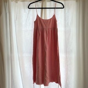 JCrew Cotton Pink Striped Dress